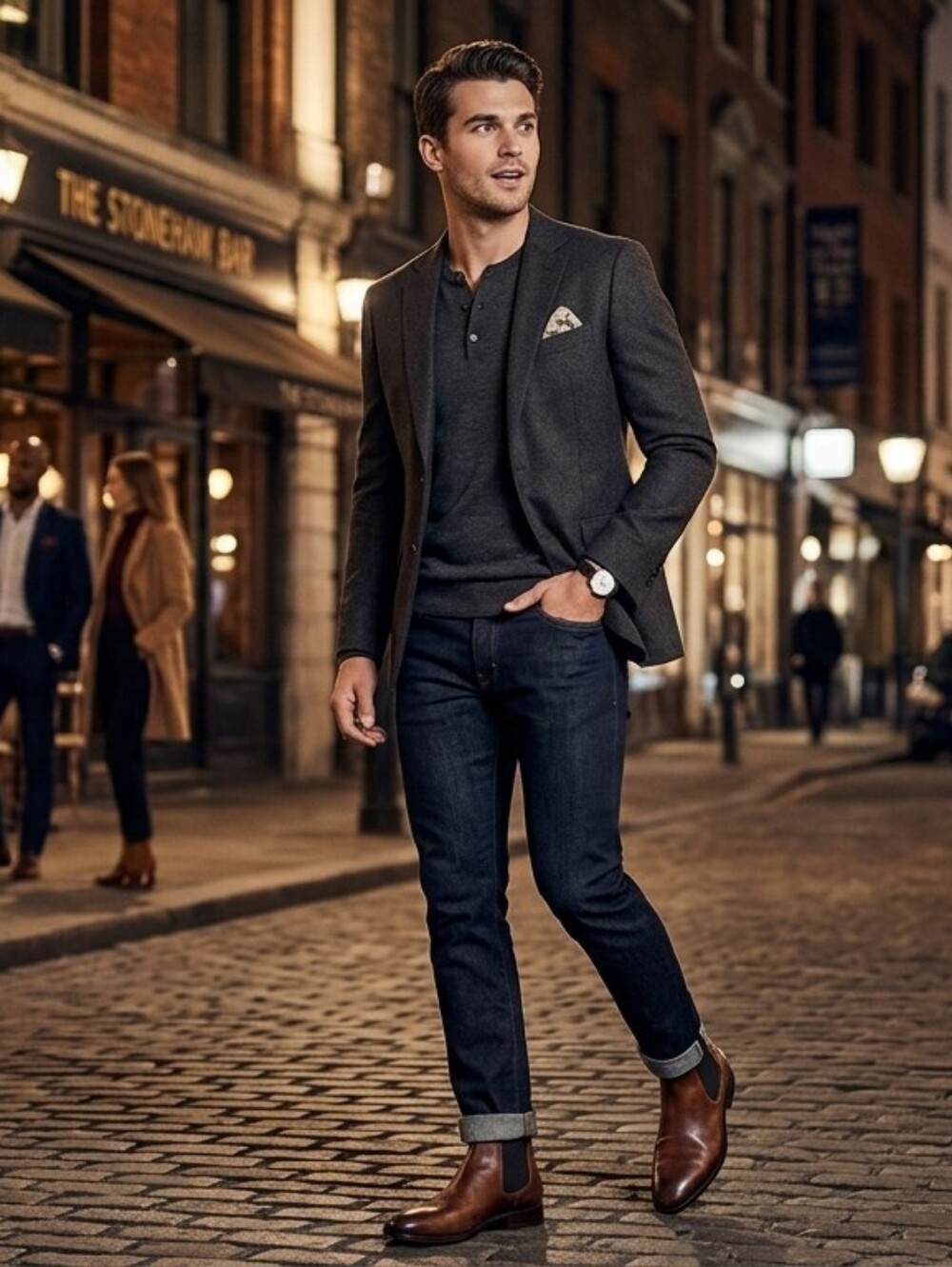 Smart Casual Brown Leather Chelsea Boots